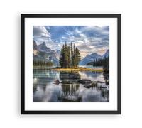 Affiche Poster 40x40cm Tableaux Image Photo Lac Paysage Nature Wall Art