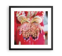 Affiche Poster 40x40cm Tableaux Image Photo Mains Oriental Patterns Wall Art