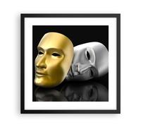 Affiche Poster 40x40cm Tableaux Image Photo Masque théâtre scène acteur Wall Art