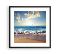 Affiche Poster 40x40cm Tableaux Image Photo mer rivage eau Wall Art Decoration