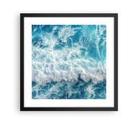 Affiche Poster 40x40cm Tableaux Image Photo mer vague océan Wall Art Decoration