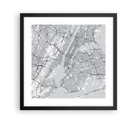 Affiche Poster 40x40cm Tableaux Image Photo New York Carte Wall Art Decoration