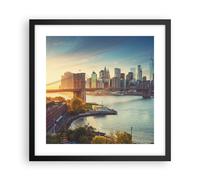 Affiche Poster 40x40cm Tableaux Image Photo New York pont Wall Art Decoration