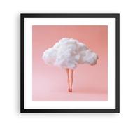 Affiche Poster 40x40cm Tableaux Image Photo Nuage Jambe Surréalisme Wall Art