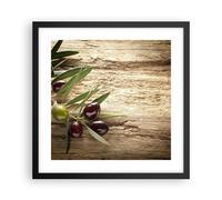 Affiche Poster 40x40cm Tableaux Image Photo Olive italie arôme régime Wall Art