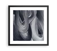 Affiche Poster 40x40cm Tableaux Image Photo Peinture Brosse Noir Wall Art