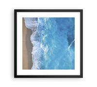 Affiche Poster 40x40cm Tableaux Image Photo Plage Bord Mer Wall Art Decoration