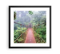 Affiche Poster 40x40cm Tableaux Image Photo Pont Suspendu Costa Rica Wall Art