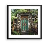 Affiche Poster 40x40cm Tableaux Image Photo Portail Porte Vert Wall Art
