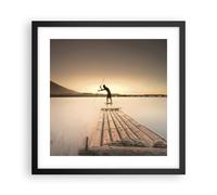Affiche Poster 40x40cm Tableaux Image Photo Radeau Ouest Le Soleil Wall Art