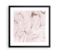 Affiche Poster 40x40cm Tableaux Image Photo Rose Marbre Renversé Wall Art