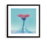 Affiche Poster 40x40cm Tableaux Image Photo Rose Marguerite Encre Wall Art