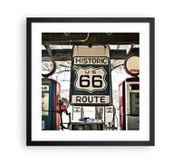 Affiche Poster 40x40cm Tableaux Image Photo route vieux 66 usa Wall Art