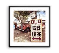 Affiche Poster 40x40cm Tableaux Image Photo route vieux 66 usa Wall Art