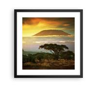 Affiche Poster 40x40cm Tableaux Image Photo Safari la faune montagne kenya Art