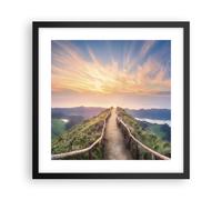 Affiche Poster 40x40cm Tableaux Image Photo Sentier Montagne Açores Wall Art