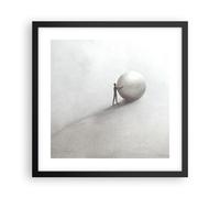 Affiche Poster 40x40cm Tableaux Image Photo Sisyphe Travail Symbole Wall Art