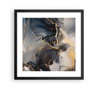 Affiche Poster 40x40cm Tableaux Image Photo Sombre Abstraction Or Wall Art