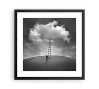 Affiche Poster 40x40cm Tableaux Image Photo Symbole Échelle Ciel Wall Art