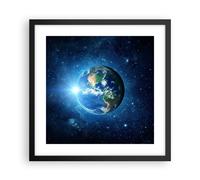 Affiche Poster 40x40cm Tableaux Image Photo Terre Univers Etoiles Galaxie Art