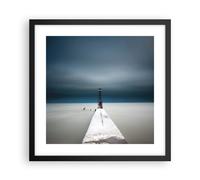 Affiche Poster 40x40cm Tableaux Image Photo Tour Plage Ciel Wall Art Decoration