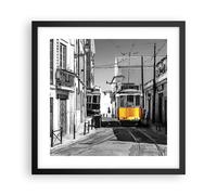 Affiche Poster 40x40cm Tableaux Image Photo Tram Portugal Lisbonne Wall Art