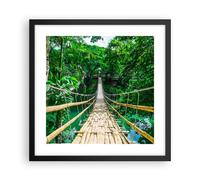 Affiche Poster 40x40cm Tableaux Image Photo trottoir arbre bois passerelle Art