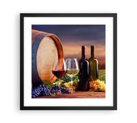 Affiche Poster 40x40cm Tableaux Image Photo vin vignoble été Wall Art