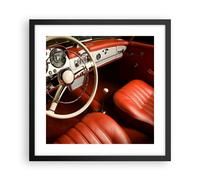 Affiche Poster 40x40cm Tableaux Image Photo Voiture Intérieur Classique Wall Art