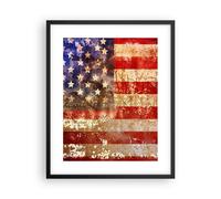 Affiche Poster 40x50cm Tableaux Image Amérique Drapeau national patriotique Art