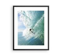 Affiche Poster 40x50cm Tableaux Image Aventure surfeur vague océan Wall Art