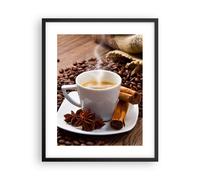 Affiche Poster 40x50cm Tableaux Image Café noir petit déjeuner chocolat Wall Art