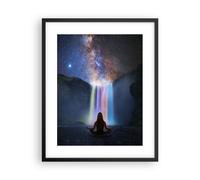 Affiche Poster 40x50cm Tableaux Image Chute D'Eau Les Étoiles Méditation Art