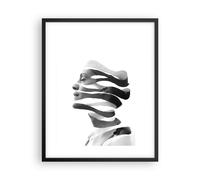 Affiche Poster 40x50cm Tableaux Image Femme Surréalisme Monochrome Wall Art