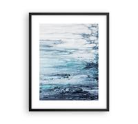 Affiche Poster 40x50cm Tableaux Image L'Abstraction Ecchymose Bleu Wall Art