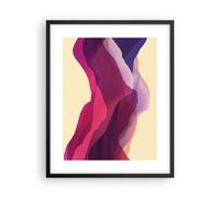 Affiche Poster 40x50cm Tableaux Image L'Abstraction Montagnes Rose Wall Art