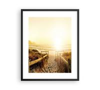 Affiche Poster 40x50cm Tableaux Image le lever du soleil vague île océan Art