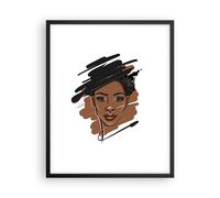 Affiche Poster 40x50cm Tableaux Image Photo Africain Moderne Portrait Wall Art