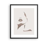 Affiche Poster 40x50cm Tableaux Image Photo Boho Femme Bouche Wall Art