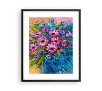 Affiche Poster 40x50cm Tableaux Image Photo Bouquet Fleurs Huile Wall Art