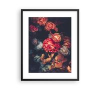 Affiche Poster 40x50cm Tableaux Image Photo Bouquet Fleurs Roses Wall Art
