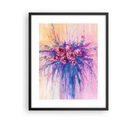 Affiche Poster 40x50cm Tableaux Image Photo Bouquet Fleurs Roses Wall Art