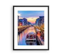 Affiche Poster 40x50cm Tableaux Image Photo Canal Grande Soir Wall Art