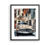 Affiche Poster 40x50cm Tableaux Image Photo Cubain Voiture Immeubles Wall Art