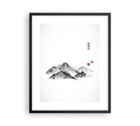 Affiche Poster 40x50cm Tableaux Image Photo Dessin Asie Montagnes Wall Art