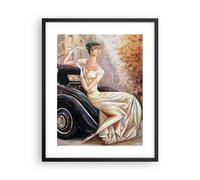 Affiche Poster 40x50cm Tableaux Image Photo femme rétro style Wall Art