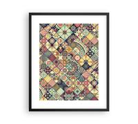 Affiche Poster 40x50cm Tableaux Image Photo fleurs mosaïque Wall Art Decoration