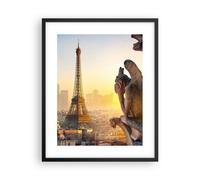 Affiche Poster 40x50cm Tableaux Image Photo Gargouilles Tour Eiffel Wall Art