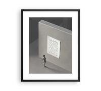 Affiche Poster 40x50cm Tableaux Image Photo Labyrinthe Gris Perdu Wall Art