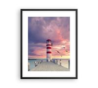 Affiche Poster 40x50cm Tableaux Image Photo Lanterne Mer Côte Wall Art